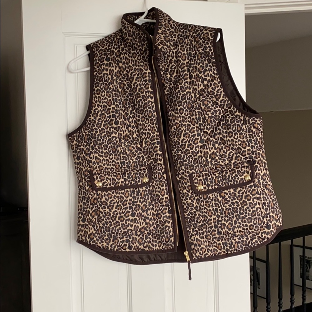 J. Crew NWT Leopard Vest